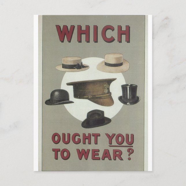 Which ought you to wear_Propaganda Poster Postcard (Front)