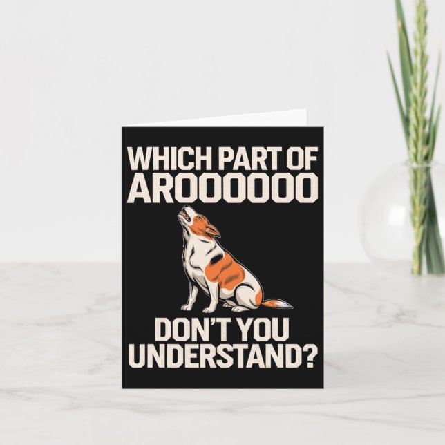 Which Part Of Aroooooo Dog Lover Beagle Dog Owners Card (Front)