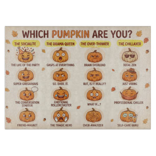 "Which Pumpkin Are You?" Humourous Halloween Desig Cutting Board