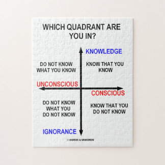 Which Quadrant Are You In? Knowledge Conscious Jigsaw Puzzle