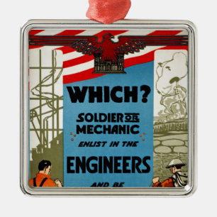Which? Soldier or Mechanic Metal Tree Decoration