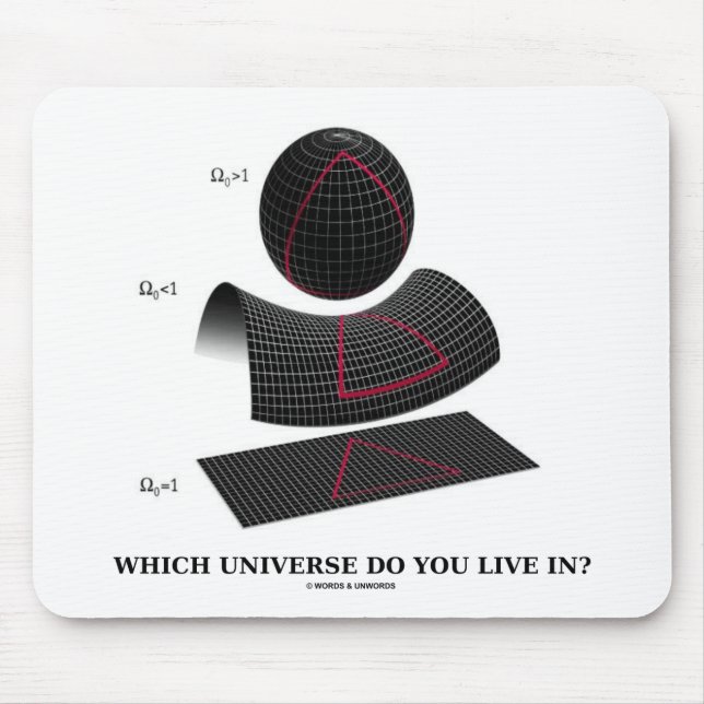 Which Universe Do You Live In? (Physics Humour) Mouse Mat (Front)