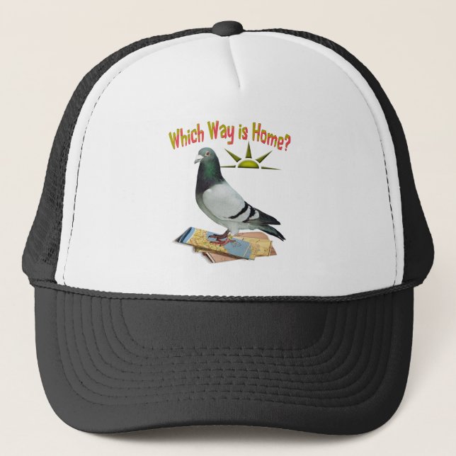 Which Way is Home? Pigeon Art Cap (Front)