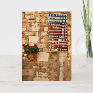 Which Way to Go - Assisi Italy - Greeting Card