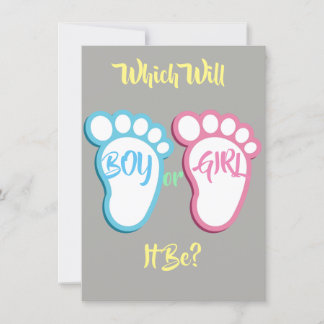 Which Will It Be? Gender Reveal Invitation