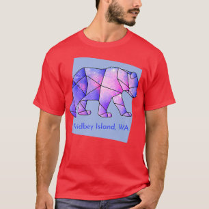 Whidbey Island Galaxy Bear Abstract Geometrical An T-Shirt