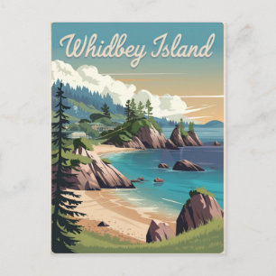 Whidbey Island Vintage Postcard