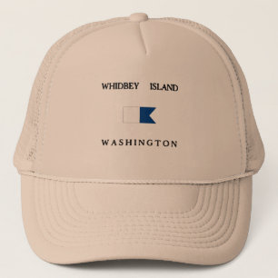 Whidbey Island Washington Alpha Dive Flag Trucker Hat