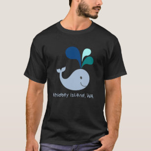 Whidbey Island Washington Cute Whale Lover Cartoon T-Shirt