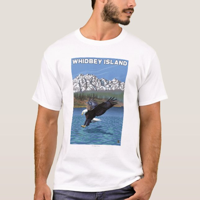 Whidbey Island, WashingtonEagle Fishing T-Shirt (Front)