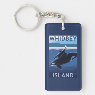 Whidbey Island, WashingtonOrca and Calf Key Ring