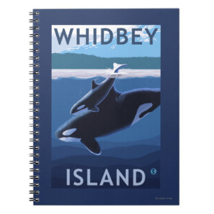 Whidbey Island, WashingtonOrca and Calf Notebook