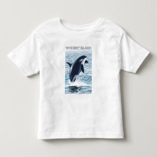 Whidbey Island, WashingtonOrca Jumping Toddler T-Shirt