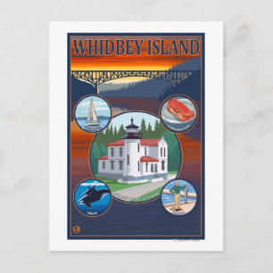 Whidbey Island, WashingtonScenic Travel Poster Postcard