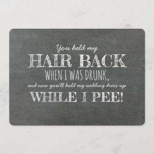 While I PEE Funny Bridesmaid Proposal Invitation