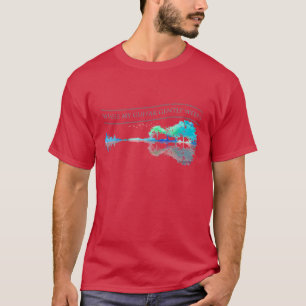 While My Guitar Gently Weeps Guitar Artwork Nature T-Shirt