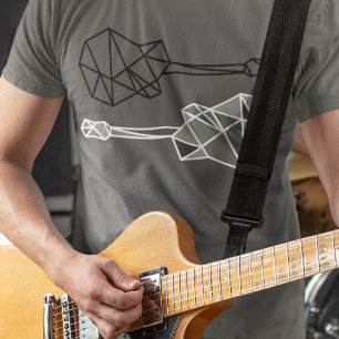 while my guitar, geometric t-shirt stamp