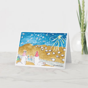 While shepherds washed their socks by night holiday card