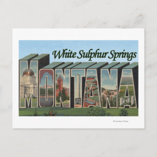 While Sulphur Springs, Montana Postcard