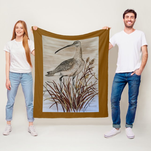 Whimbrel Fleece Blanket (In Situ)