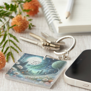 Whimical Night & Quote	 Key Ring
