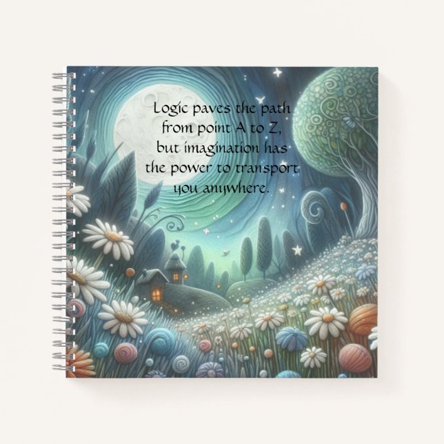 Whimical Night & Quote	 Notebook (Front)