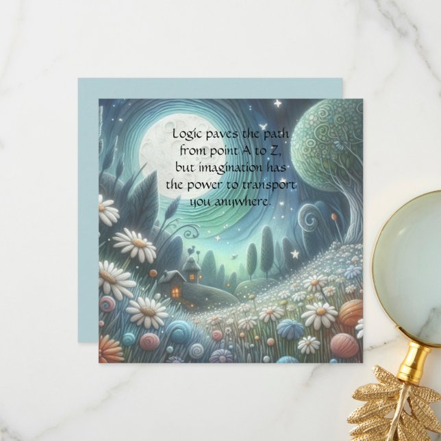 Whimical Night & Quote	 Thank You Card (Front/Back In Situ)