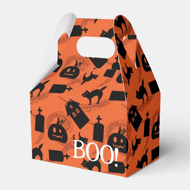 Whimiscal Halloween pattern Favour Box (Front Side)