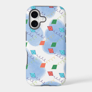 Whimiscal Kites Multicolored Sky Pattern