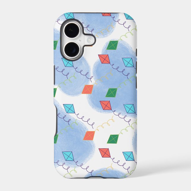 Whimiscal Kites Multicolored Sky Pattern (Back)