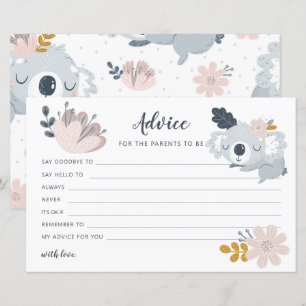 Whimiscal Koala flowers Advice for parents to be