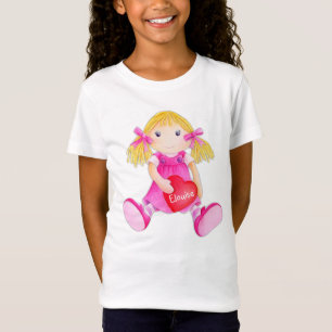 Whimscal rag doll girls add your name t-shirt