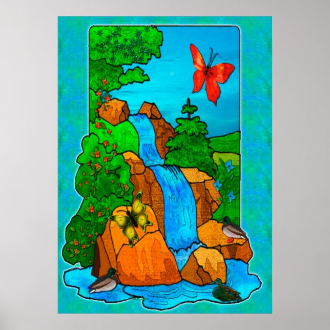 Whimsey Falls Nature Fantasy Poster (Front)