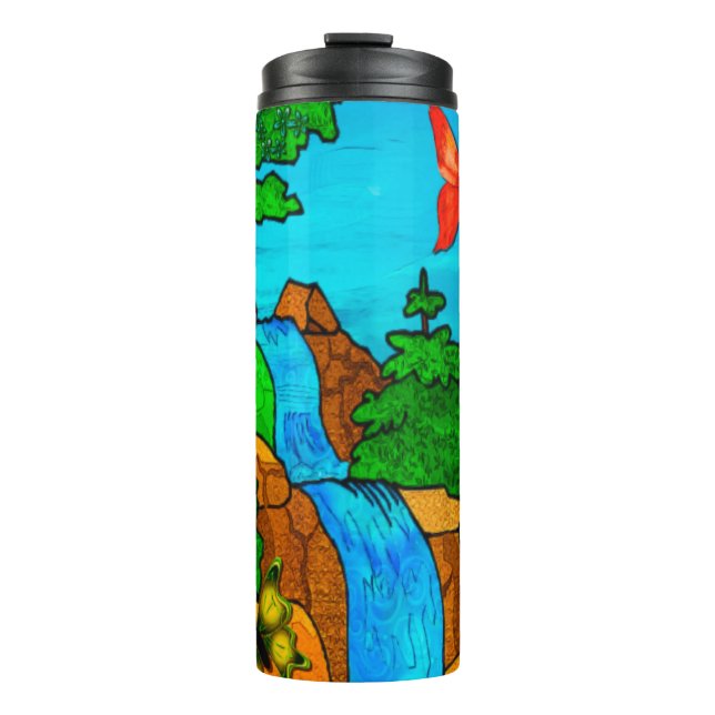 Whimsey Falls Nature Fantasy Thermal Tumbler (Front)