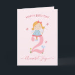 Whimsical 2nd, birthday fairy, girls cute pink card<br><div class="desc">An adorable 2nd birthday card with the cutest little fairies that you can personalise. The birthday fairy collection is perfect for little girls who adore magical creatures. You can choose between two types of cards. You can choose either silky gloss paper or matte paper. Matte, is a classic, all-around paper...</div>