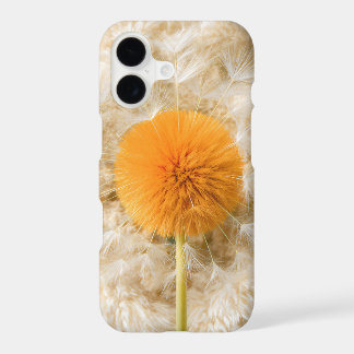 Whimsical 3D Textured Orange Dandelion Macro Art