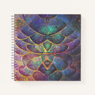 Whimsical Abstract Dragon Scales Cool Fractal Art Notebook