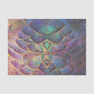 Whimsical Abstract Dragon Scales Cool Fractal Art Tissue Paper