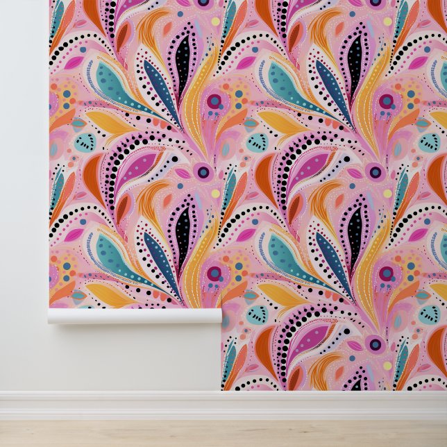 Whimsical Abstract Modern Colourful #2 Wallpaper (Application)