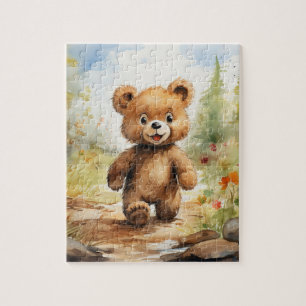 Whimsical Adventure Awaits with Our Cute Bear-Them Jigsaw Puzzle
