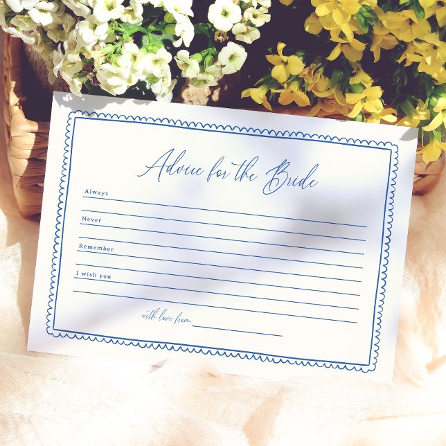 Whimsical Advice For The Bride Bridal Shower Card (Creator Uploaded)