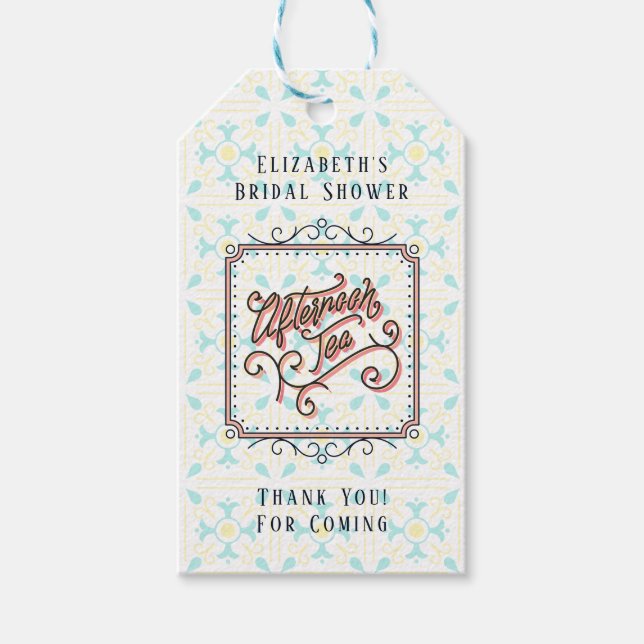 Whimsical Afternoon Tea Gift Tags (Front)