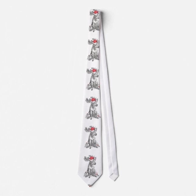 Whimsical Alaska Christmas Wildlife Tie (Front)
