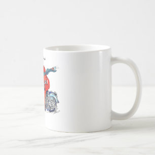 Whimsical Alaska King Crab on motorcycle Mug
