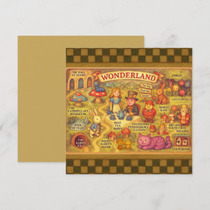 Whimsical Alice in Wonderland Map