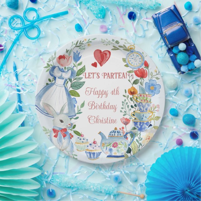 Whimsical Alice in Wonderland  Paper Plate (Party)