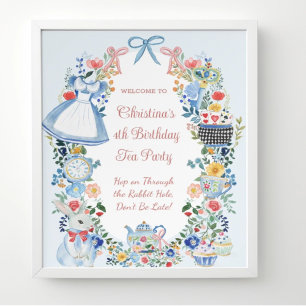Whimsical Alice in Wonderland Welcome Sign