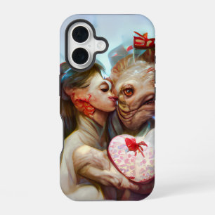 Whimsical Alien Romance iPhone 16 Case