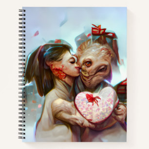 Whimsical Alien Romance Notebook