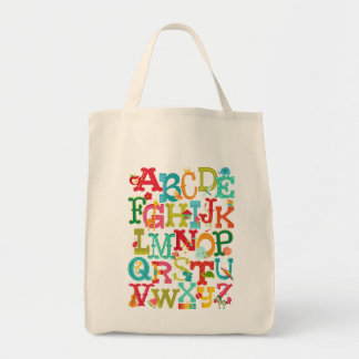 Whimsical Alphabet for Kids Tote Bag
